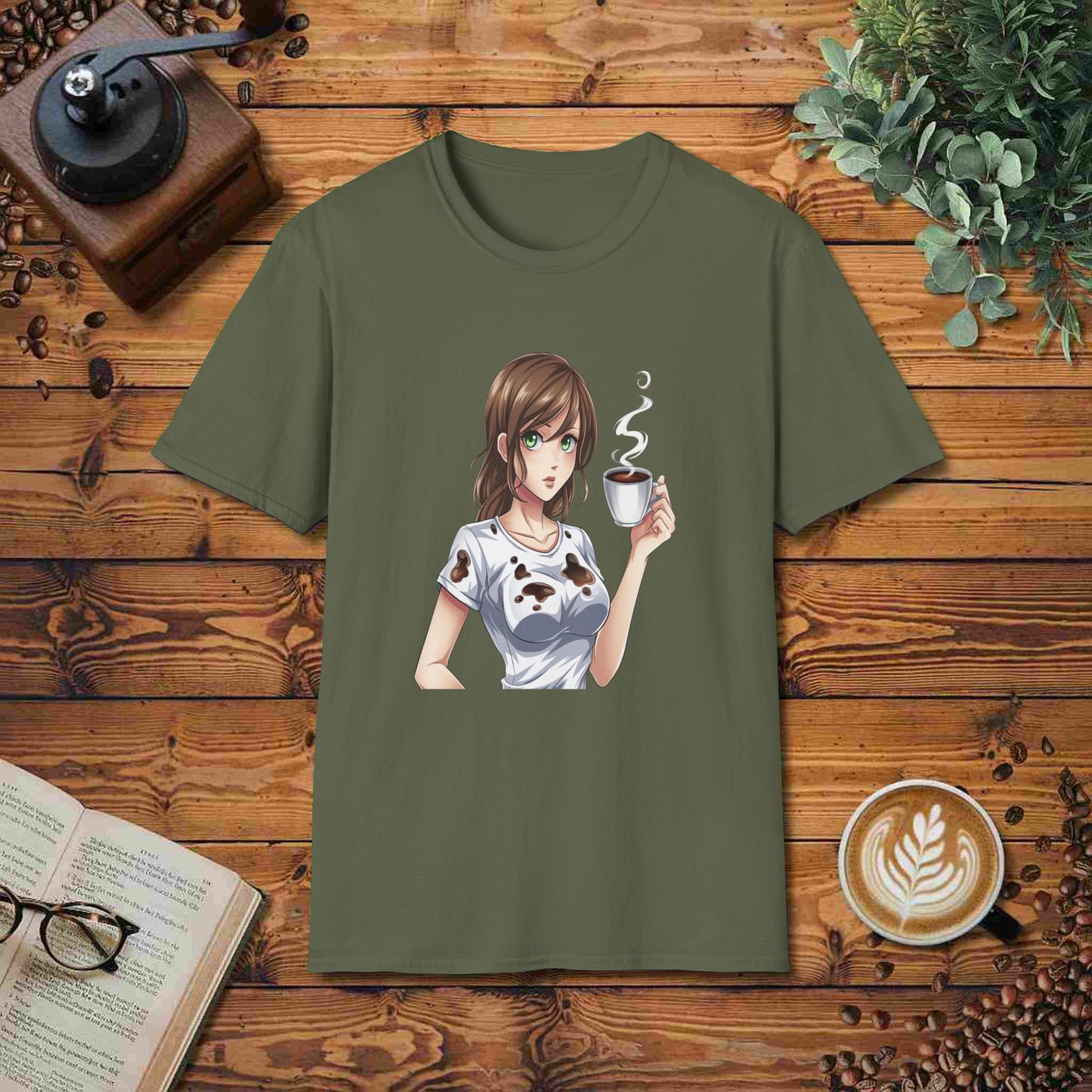 Spilled Coffee Anime Character