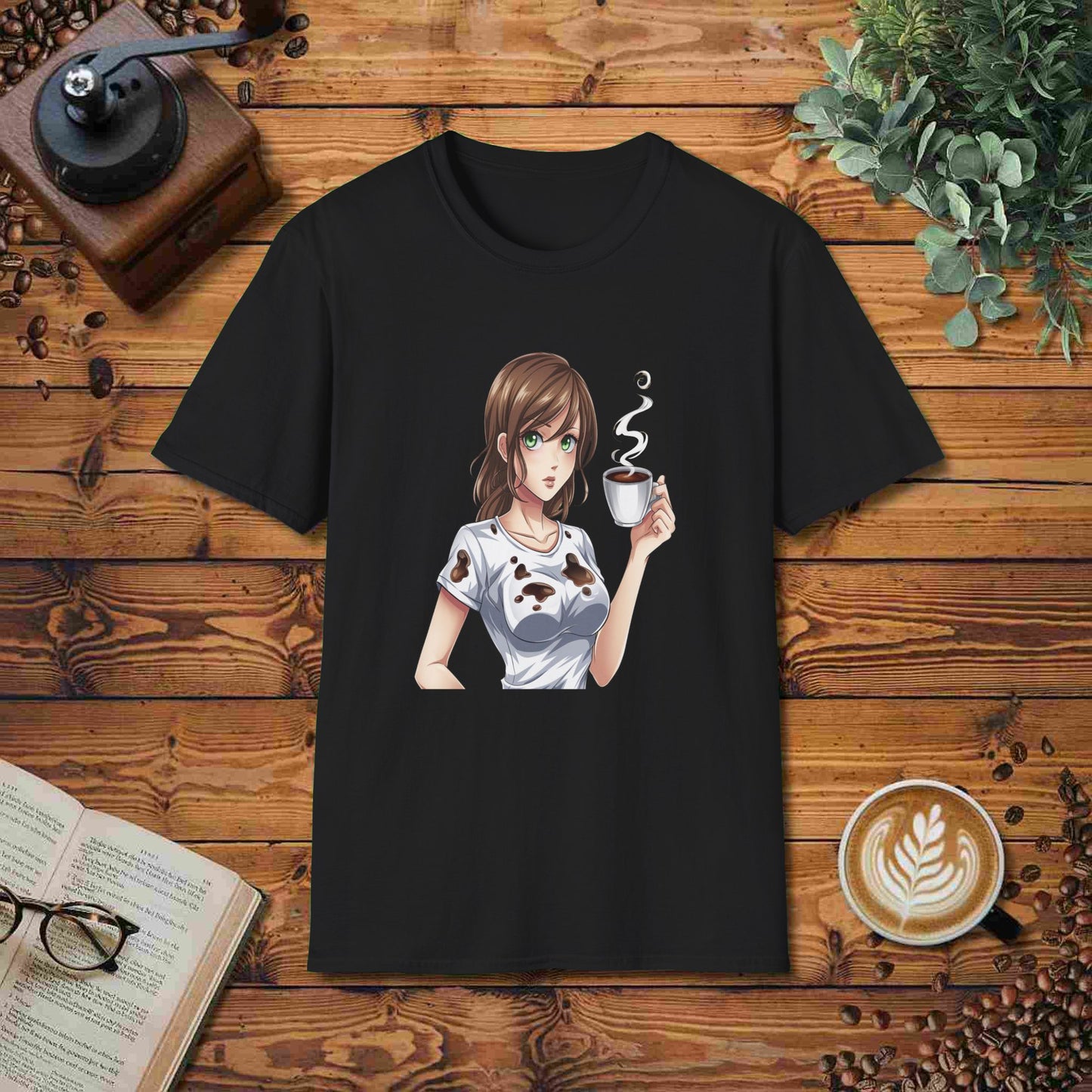 Spilled Coffee Anime Character