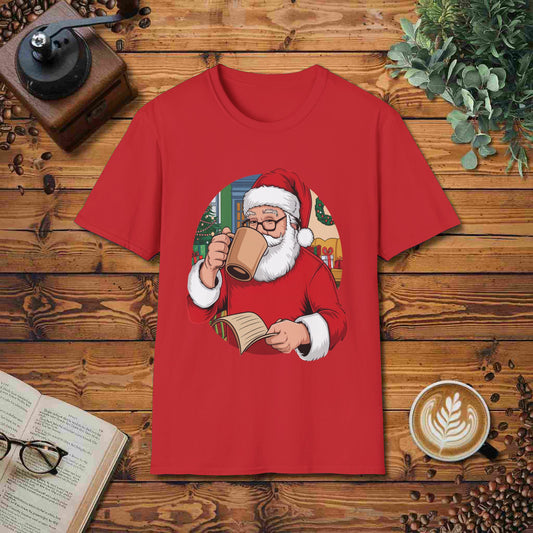 Santa Drinking Coffee