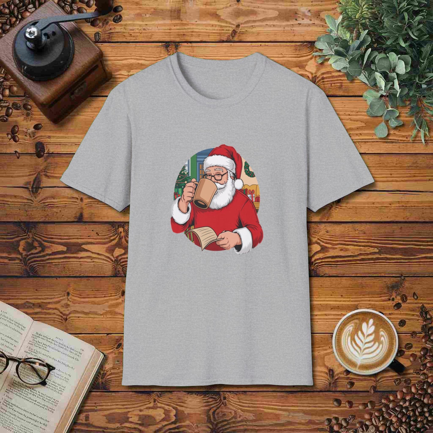 Santa Drinking Coffee
